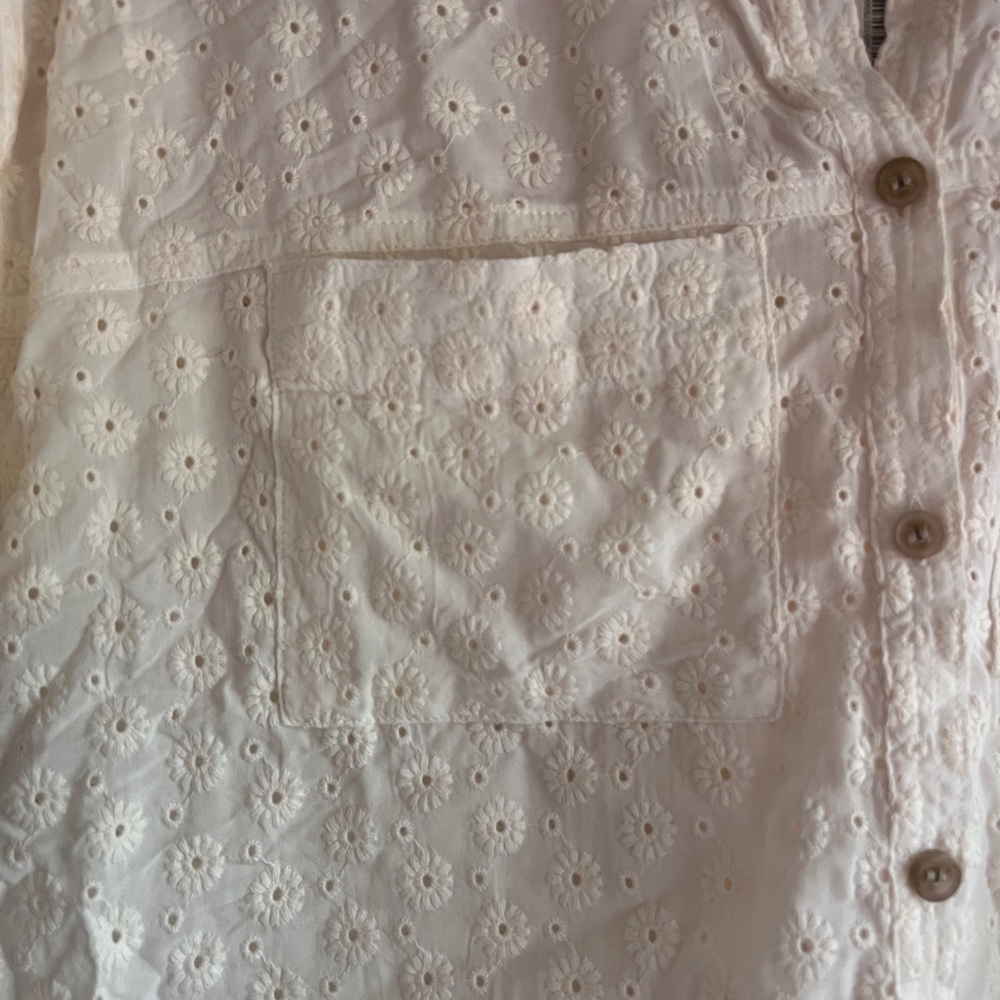 Madewell Cream Button Down Shirt - Picture 2 of 5